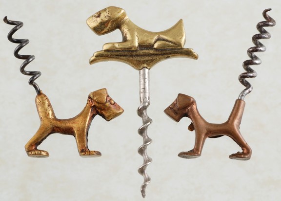 Vintage Brass Double Dog Corkscrew. England, Circa 1940 (*last one*) - New  Orleans Silversmiths