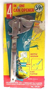 Mid-Century 50s-60s Vaughan's Safety Roll Jr. Can Opener on